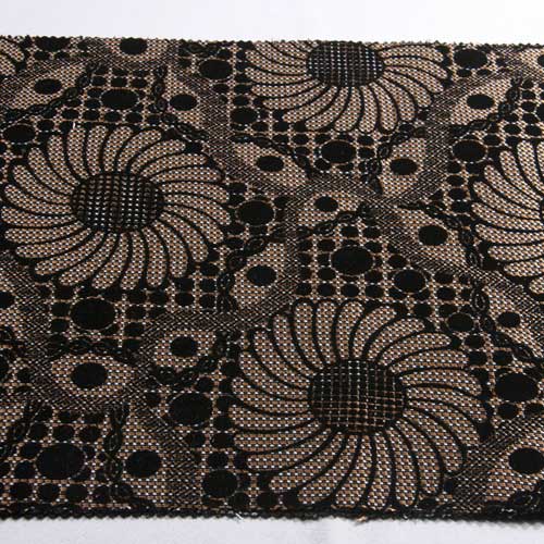 black flocked fabric